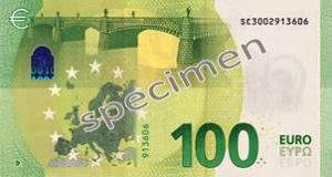 Billet 100 Euros Série Europe 2019