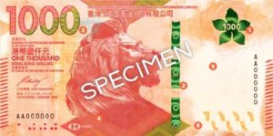 Billet 1000 Dollars Hong Kong 2018