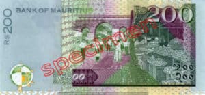 Billet 200 Roupie Maurice MUR