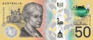 Billet 50 Dollar Australien AUD 2018 verso