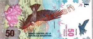 Billet 50 Pesos Argentine ARS 2018 verso