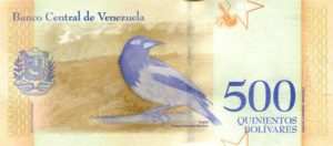Billet 500 Bolivar Venezuelien VES 2018 v
