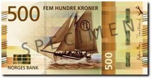 Billet 500 Couronne Norvégienne