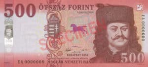 Billet 500 Forint Hongrie HUF 2018 recto