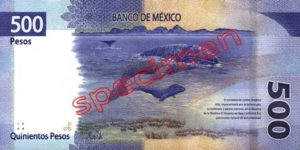 Billet 500 Pesos Mexique MXN 2018 verso