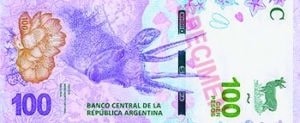 Billet 100 Pesos Argentine ARS 2018 recto
