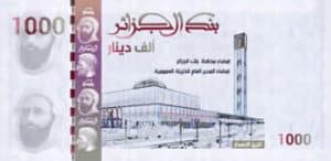 Billet 1000 Dinars Algérien DZD 2019 recto