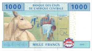 Billet 1000 Francs CFA Afrique Centrale XAF verso