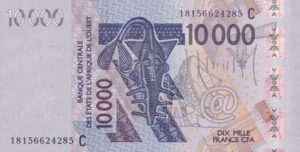 Billet 10000 Francs CFA Afrique Ouest XOF 2018 recto