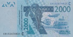 Billet 2000 Francs CFA Afrique Ouest XOF 2018 recto
