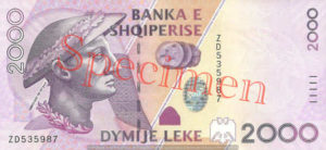 Billet 2000 Leke Albanie ALL recto