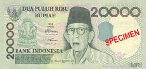 Billet 20000 Roupie Indonesie IDR 1998