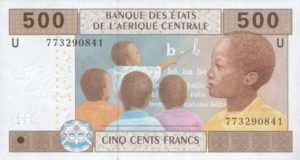 Billet 500 Francs CFA Afrique Centrale XAF recto
