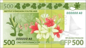 Billet 500 Francs Pacifiques Polynésie Française XPF 2014 verso