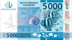 Billet 5000 Francs Pacifiques Polynésie Française XPF 2014 recto