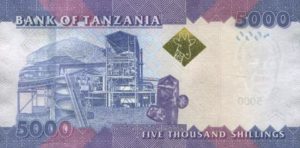 Billet 5000 Shillings Tanzanie TZS verso