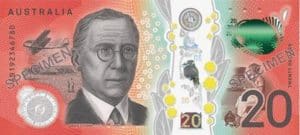 Billet 20 Dollar Australien AUD Australie 2019 verso