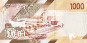Billet 1000 Shillings Kenya KES 2019 verso