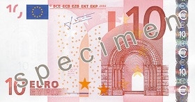 Billet 10 Euros recto