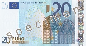 Billet 20 Euros recto