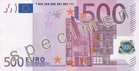 Billet 500 Euros recto