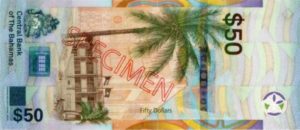 Billet 50 Dollar Bahamas BSD 2019 verso