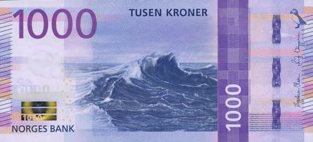 Billet 1000 Couronnes Norvège NOK Serie VIII