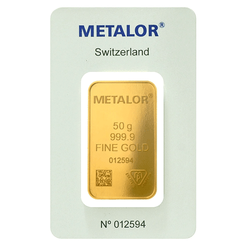 lingot or 50 grammes metalor
