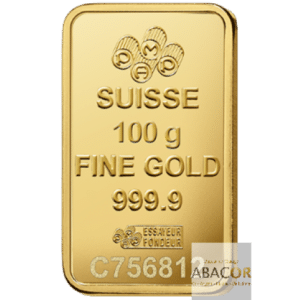 Lingot Or PAMP 100 Grammes Frappé