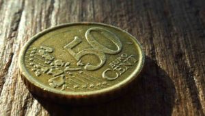 pièce 50 centimes euros en or nordique