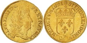 Louis d'Or Louis XIV "Louis d'Or à l'Écu" 1691B