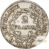 2 Francs Argent Napoléon Empereur 1806 - 1807