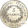 5 Francs Argent Bonaparte Premier Consul