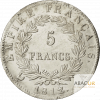 5 Francs Argent Napoléon Ier Lauré Revers Empire