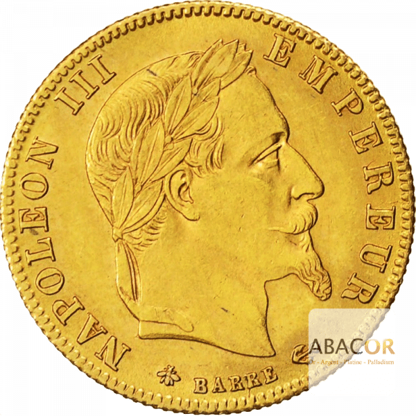 5 Francs Or Napoléon III Tête Laurée
