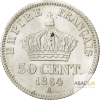 50 Cent Argent Napoléon III Tête Laurée