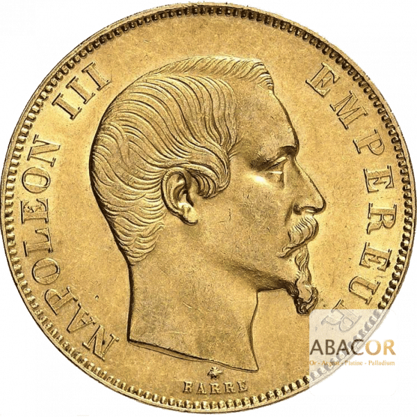 50 Francs Or Napoléon III Tête Nue