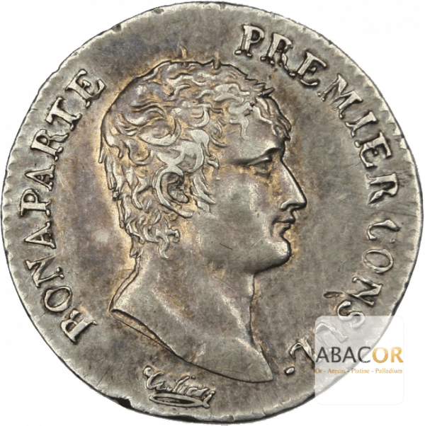 Demi Franc Argent Bonaparte Premier Consul