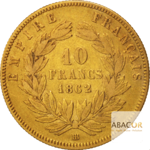 10 francs or napoleon iii tete lauree