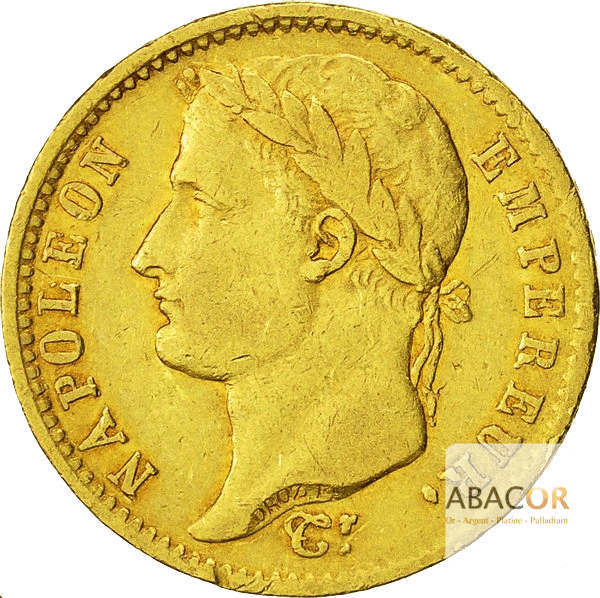 20 Francs Or Napol on 1er Laur Au Revers Empire Fran ais