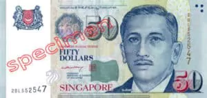 Billet 50 Dollar Singapour SGD 4ème Série IV recto